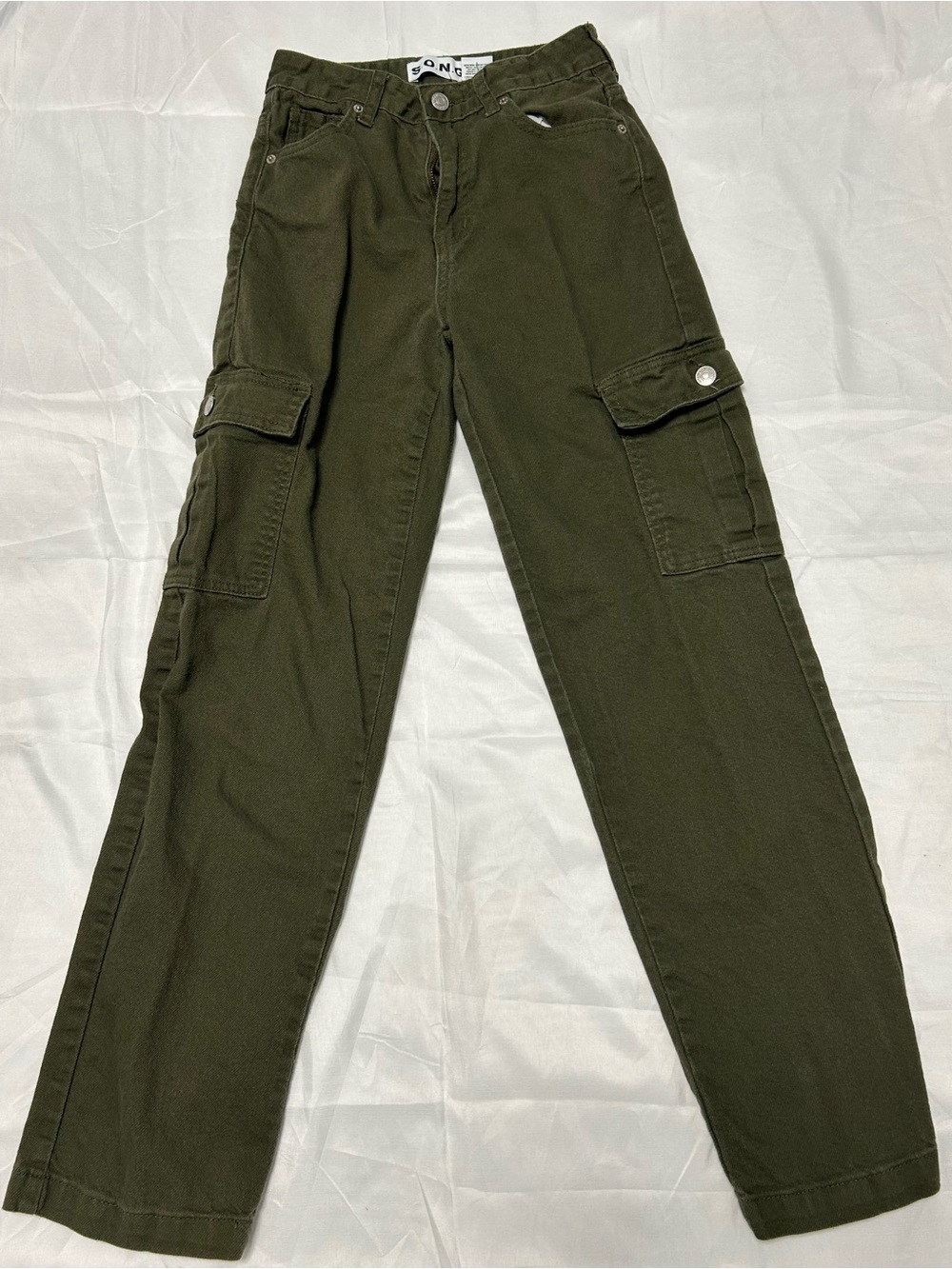 S.O.N.G. Olive Green Cargo Pants – Size 0/24